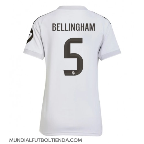 Camiseta Real Madrid Jude Bellingham #5 Primera Equipación Replica 2025-26 para mujer mangas cortas